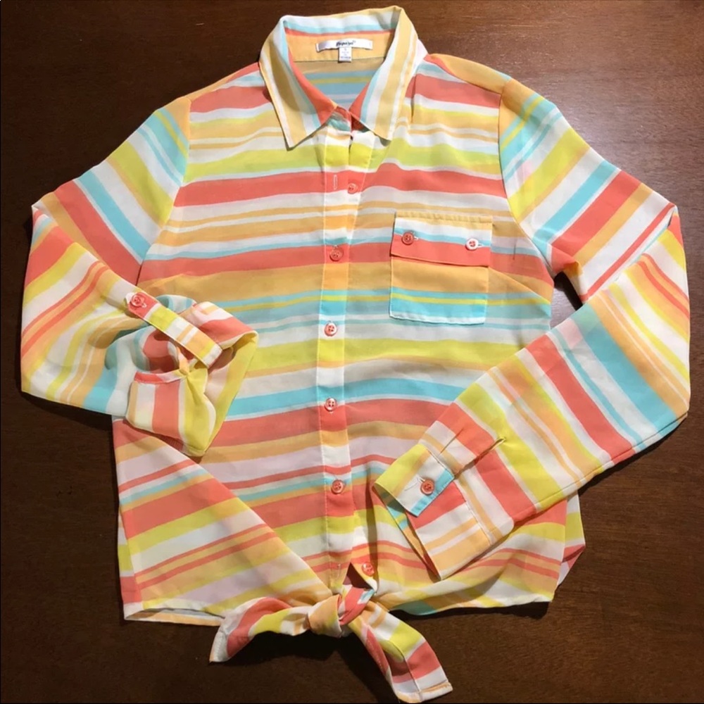 Sheer button up shirt